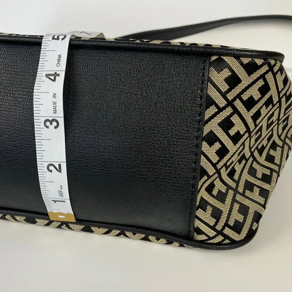 NEW Tommy Hilfiger Dark Brown Signature Print Hobo Bag